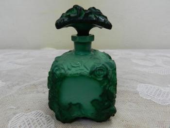 Flacon - Malachite - Ingrid, Curt Schlevogt, Bohemia - 1930 Flacon - Malachite - Ingrid, Curt Schlevogt, Bohemia - 1930