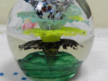 Glass Paperweight - clear glass - 1930 Glass Paperweight - clear glass - 1930