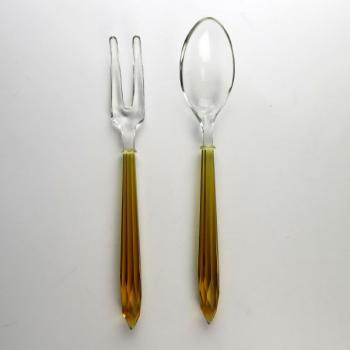 Set of 2 glass serving cutlery Set of 2 glass serving cutlery