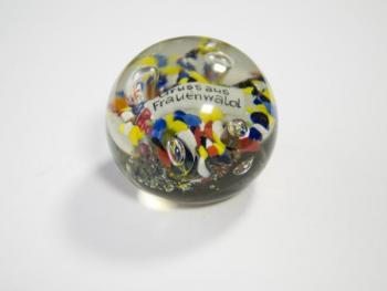 Glass Paperweight ”Gruss aus Frauenwald” Glass Paperweight ”Gruss aus Frauenwald”