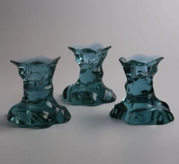 Candlestick - glass - H. Hussmann, Moser, Bohemia - 1930 Candlestick - glass - H. Hussmann, Moser, Bohemia - 1930