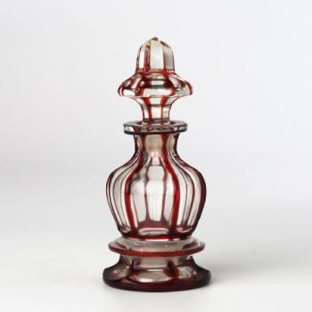 Flacon - clear glass, ruby glass - 1840 Flacon - clear glass, ruby glass - 1840