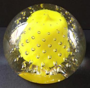 Glass paperweight with air bubbles Glass paperweight with air bubbles