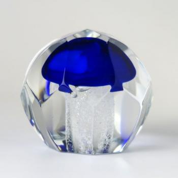 Glass Paperweight - clear glass - 1980 Glass Paperweight - clear glass - 1980