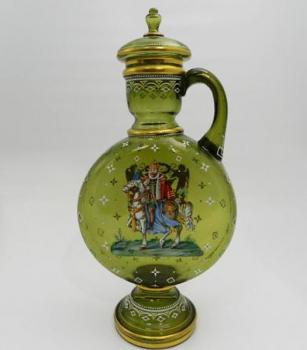 Glass Jug - green glass - 1880 Glass Jug - green glass - 1880