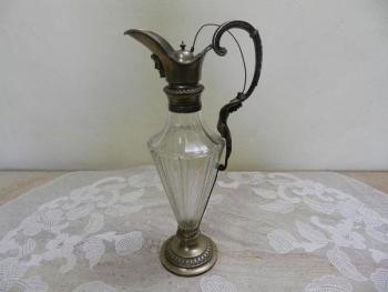 Glass Jug - metal, glass - 1930 Glass Jug - metal, glass - 1930