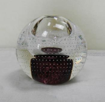 Glass Paperweight - clear glass - 1960 Glass Paperweight - clear glass - 1960
