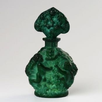 Flacon - glass, Malachite - Curt Schlevogt - 1934 Flacon - glass, Malachite - Curt Schlevogt - 1934
