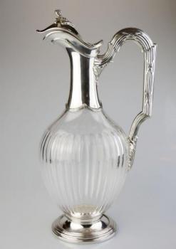 Carafe - glass, silver - 1890 Carafe - glass, silver - 1890