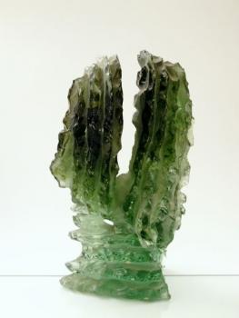 Glasswork - green glass - Vladimír KEPKA (1925 - 1998 ), Zdeněk KEPKA (*1930) - 1972