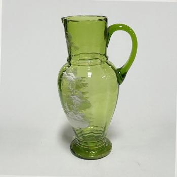 Glass Jug - green glass - 1960